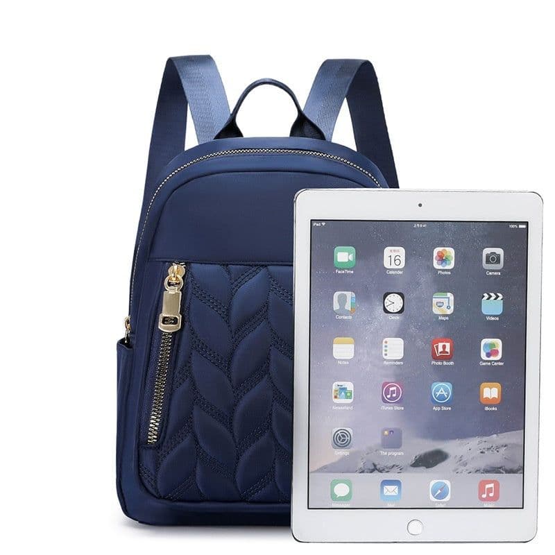image-Fashion Women's Backpack Simple Rhombus Trendy Solid Color