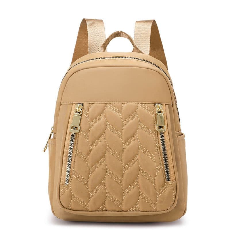 image-Fashion Women's Backpack Simple Rhombus Trendy Solid Color