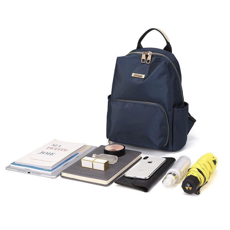 image-Trendy Korean Style Pure Color Simple Stylish Oxford Cloth Women's Backpack