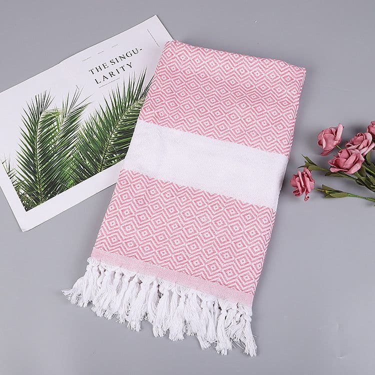 image-Handmade Tassel Blanket Turkish Beach Towel