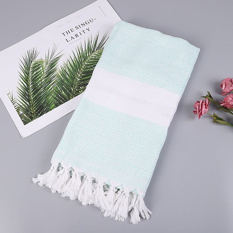 image-Handmade Tassel Blanket Turkish Beach Towel