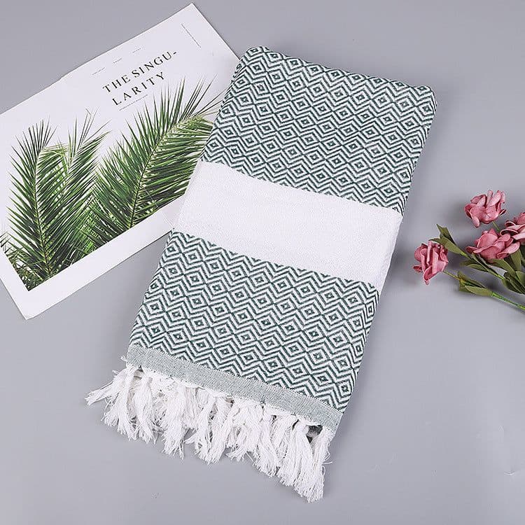 image-Handmade Tassel Blanket Turkish Beach Towel
