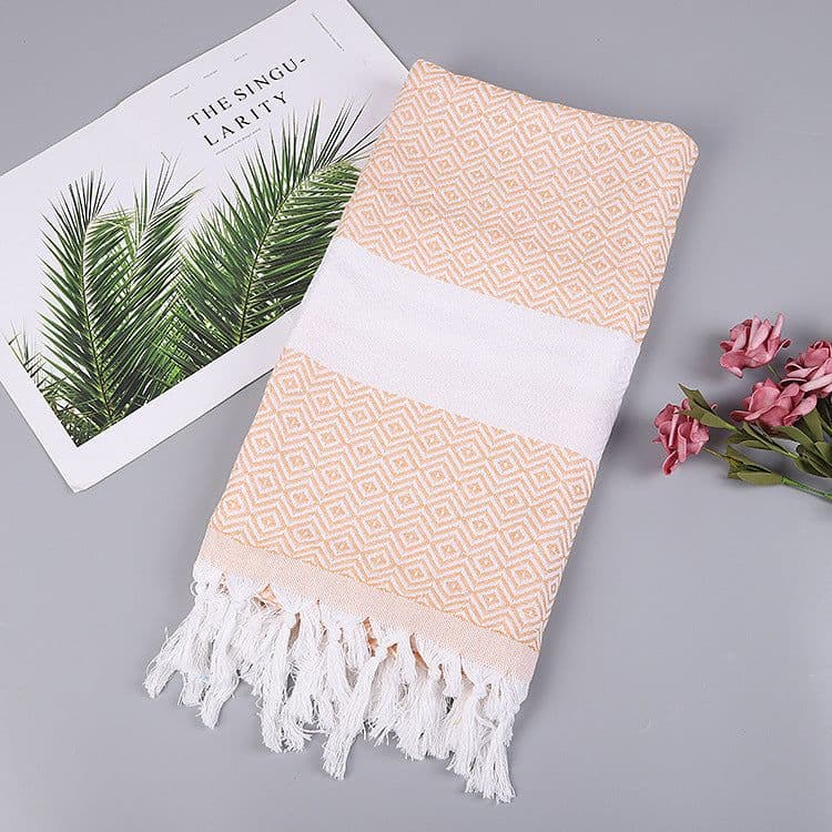 image-Handmade Tassel Blanket Turkish Beach Towel