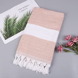 image-Handmade Tassel Blanket Turkish Beach Towel