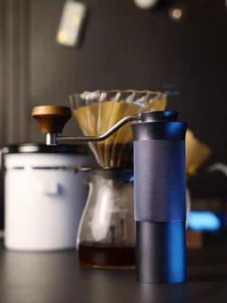 image-Hand-cranked CNC Stainless Steel Grinding Core Coffee Bean Grinder Coffee Machine
