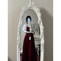 image-Small Plus Size Wine Red Puff Sleeve Princess High-grade Evening Dress