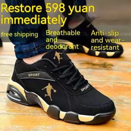 image-Winter Cotton-padded Leather Shoes Male Warm With Velvet Men's High-top Leather Shoes