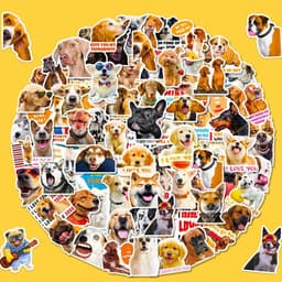 image-Realistic Dog Facial Expression Pack Stickers