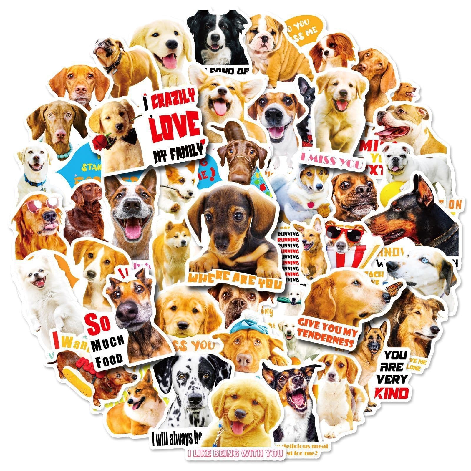 image-Realistic Dog Facial Expression Pack Stickers