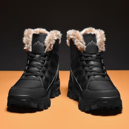 image-Winter Oversized Cotton Shoes High-top With Velvet Snow Boots