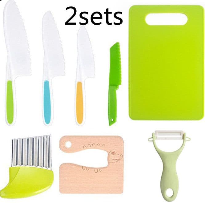 image-Children's Plastic Birthday Cake Stand Knife Toy Suit