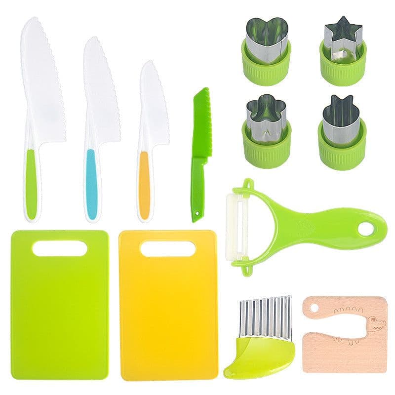 image-Children's Plastic Birthday Cake Stand Knife Toy Suit
