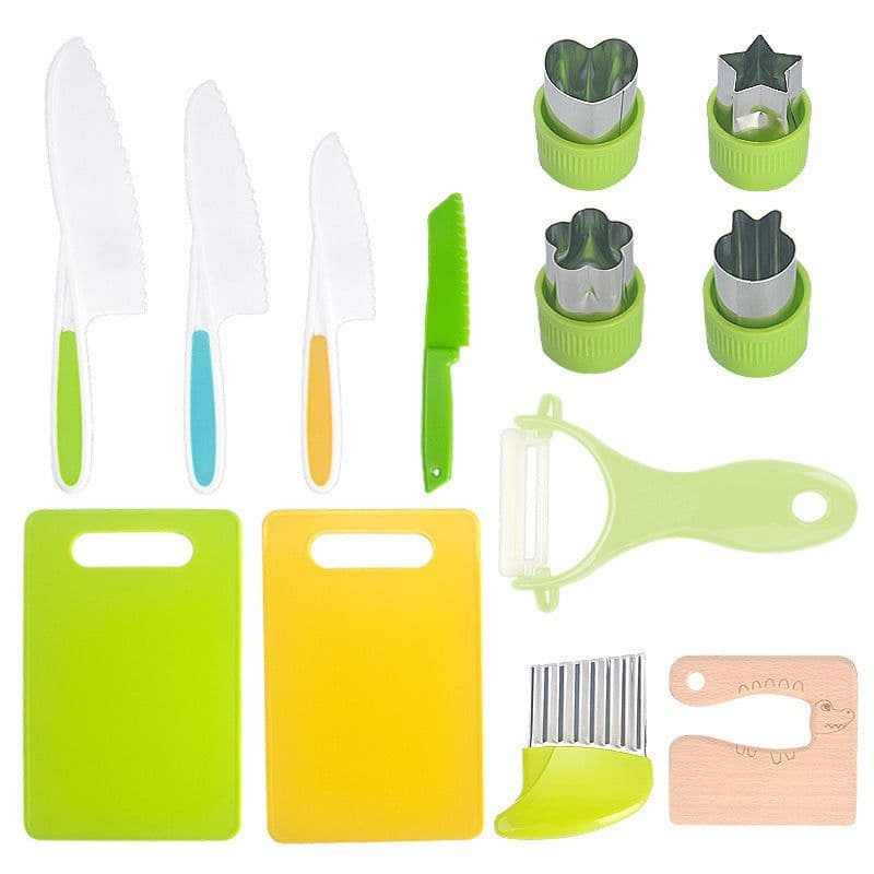 image-Children's Plastic Birthday Cake Stand Knife Toy Suit