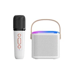 image-Microphone Karaoke Machine Bluetooth Speaker With 2 Wireless Mic RGB Light Home Family Singing Speaker