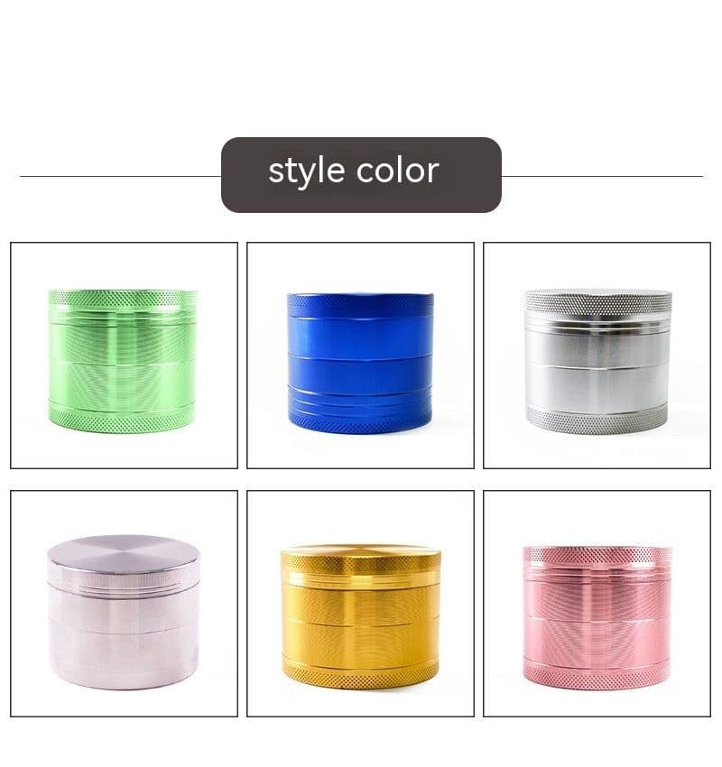 image-In Stock Aluminum Alloy Smoke Remover Flat Four-layer Metal Grinder