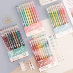 image-Retro Hand Account Set Student Notes Cute Girl Japanese Color Gel Pen