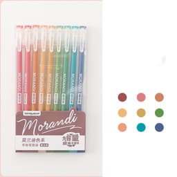 image-Retro Hand Account Set Student Notes Cute Girl Japanese Color Gel Pen