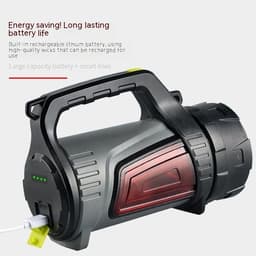 image-Flashlight Outdoor Strong Light LED High-power Patrol Emergency Portable Searchlight
