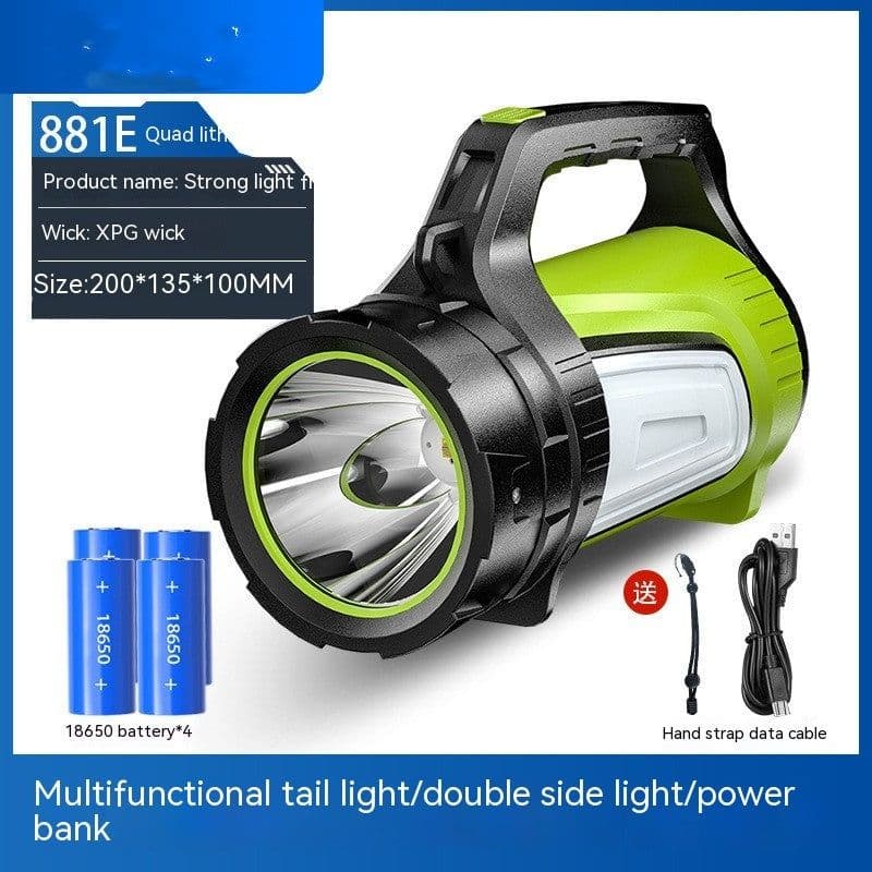 image-Flashlight Outdoor Strong Light LED High-power Patrol Emergency Portable Searchlight