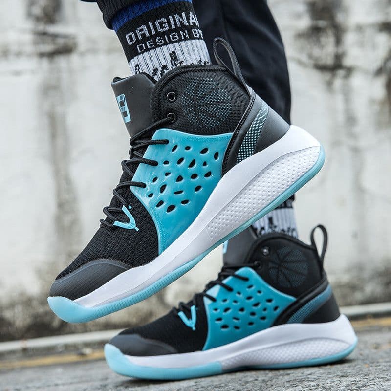 image-Student Running Sports Basketball Shoes Lightweight High Top