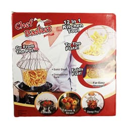 image-Stainless Steel Deep-fried Large Noodle Kitchen French Fries Tools Drain Basket Household Leak Net Spoon Folding Filter