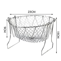 image-Stainless Steel Deep-fried Large Noodle Kitchen French Fries Tools Drain Basket Household Leak Net Spoon Folding Filter