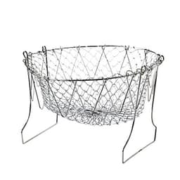 image-Stainless Steel Deep-fried Large Noodle Kitchen French Fries Tools Drain Basket Household Leak Net Spoon Folding Filter
