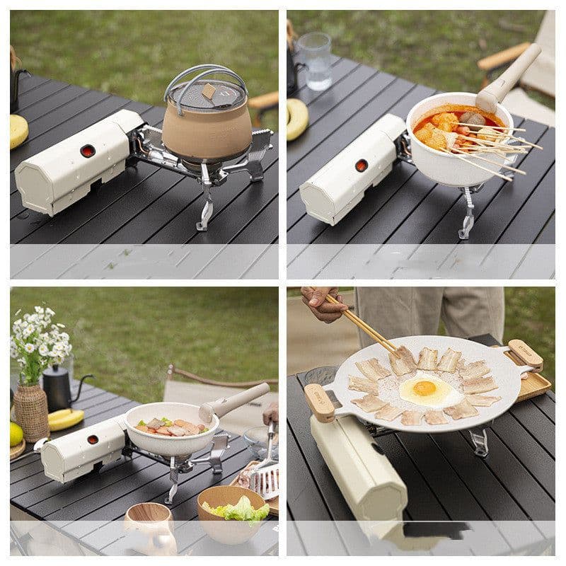 image-Camping Gas Stove Portable Folding Cassette Stove Outdoor Hiking BBQ Travel Cooking Grill Cooker Gas Burner Food Heating Tool Kitchen Gadgets