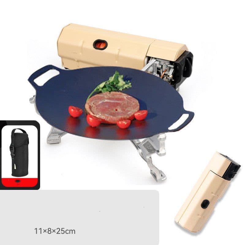 image-Camping Gas Stove Portable Folding Cassette Stove Outdoor Hiking BBQ Travel Cooking Grill Cooker Gas Burner Food Heating Tool Kitchen Gadgets