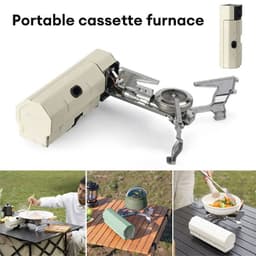 image-Camping Gas Stove Portable Folding Cassette Stove Outdoor Hiking BBQ Travel Cooking Grill Cooker Gas Burner Food Heating Tool Kitchen Gadgets