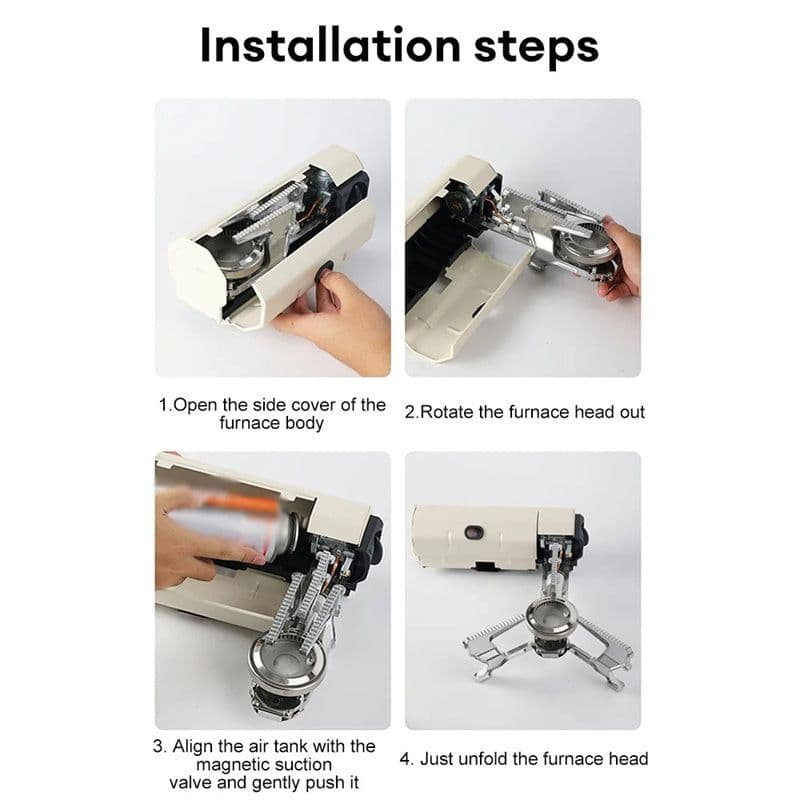 image-Camping Gas Stove Portable Folding Cassette Stove Outdoor Hiking BBQ Travel Cooking Grill Cooker Gas Burner Food Heating Tool Kitchen Gadgets