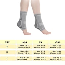 image-Graphene Ankle Brace, Warm Ankle Support Ankle Compression Sleeve Foot & Ankle Brace Socks For Sprained Ankle Compression Sleeve - Ankle Support For Women & Men - Tendonitis & Arthritis Ankle Brace