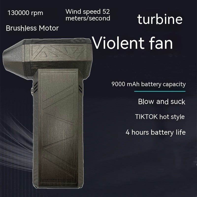 image-Turbo Fan Silent High Power Jet Fan Brushless Motor Air Duster Fast Recharging Dust Blower Air Blower