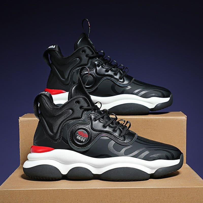 image-Basketball Shoes Men's High-top Shock Absorption Non-slip Sneaker