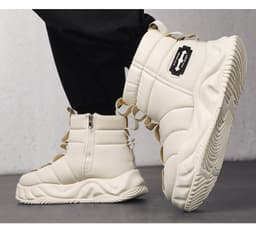 image-High-top Snow Boots Fur Men's Warm Slugged Bottom Cotton Shoes