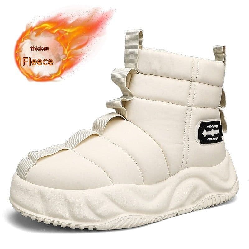 image-High-top Snow Boots Fur Men's Warm Slugged Bottom Cotton Shoes