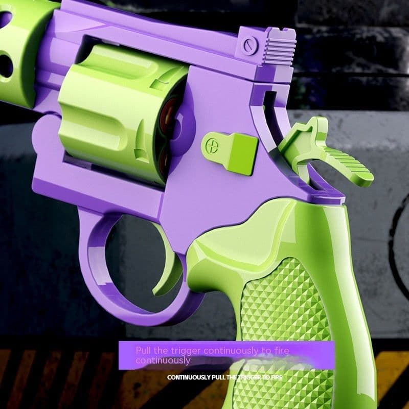 image-Mechanical Continuous Hair Left Wheel Children Toy Gun