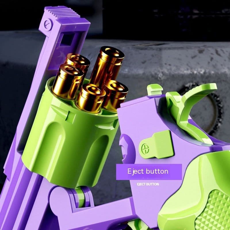 image-Mechanical Continuous Hair Left Wheel Children Toy Gun