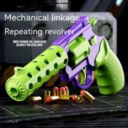 image-Mechanical Continuous Hair Left Wheel Children Toy Gun