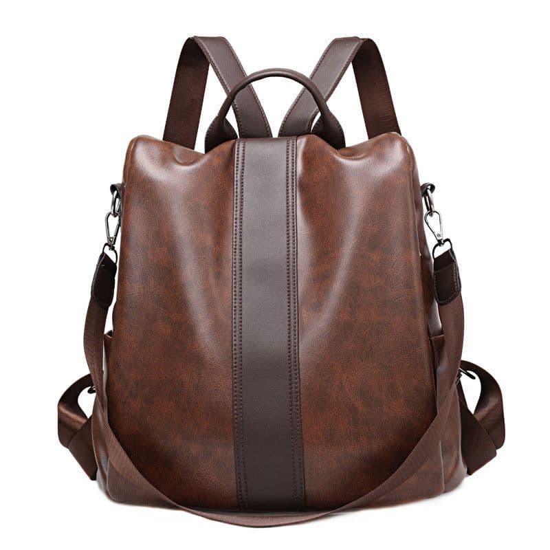 image-Women's Fashion Soft Leather Backpack