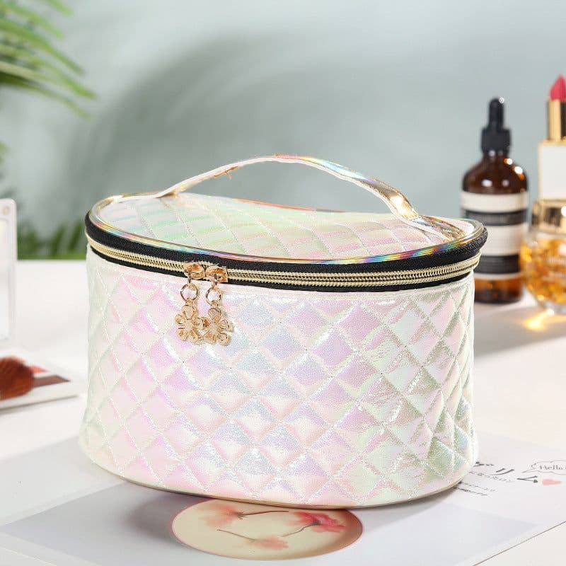 image-Large Capacity Pu Cosmetic Bag Travel Fashion Waterproof Portable Storage Bag