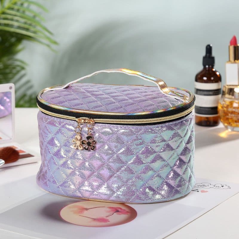 image-Large Capacity Pu Cosmetic Bag Travel Fashion Waterproof Portable Storage Bag