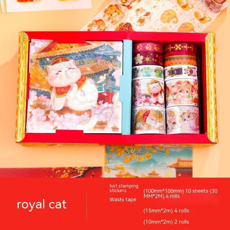 image-And Paper Adhesive Tape Gold Foil Stickers Combination Cultural Creative Panda