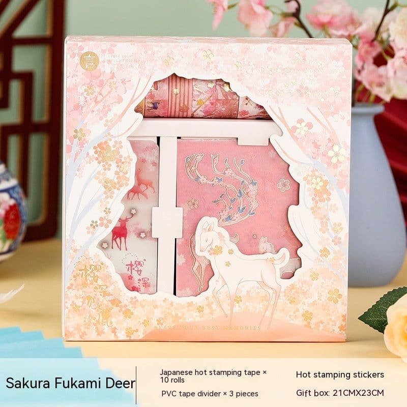 image-And Paper Adhesive Tape Gold Foil Stickers Combination Cultural Creative Panda