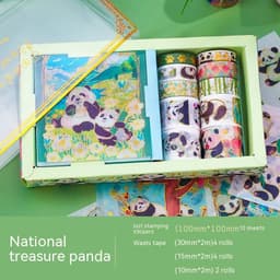 image-And Paper Adhesive Tape Gold Foil Stickers Combination Cultural Creative Panda