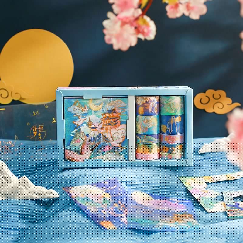 image-And Paper Adhesive Tape Gold Foil Stickers Combination Cultural Creative Panda