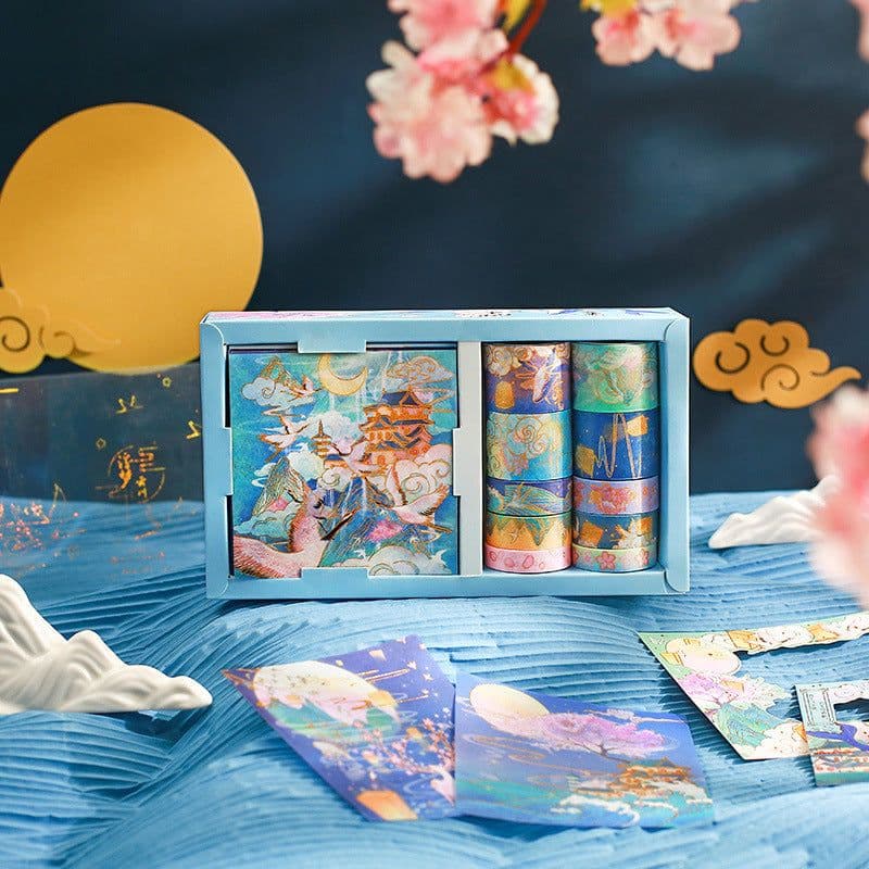 image-And Paper Adhesive Tape Gold Foil Stickers Combination Cultural Creative Panda