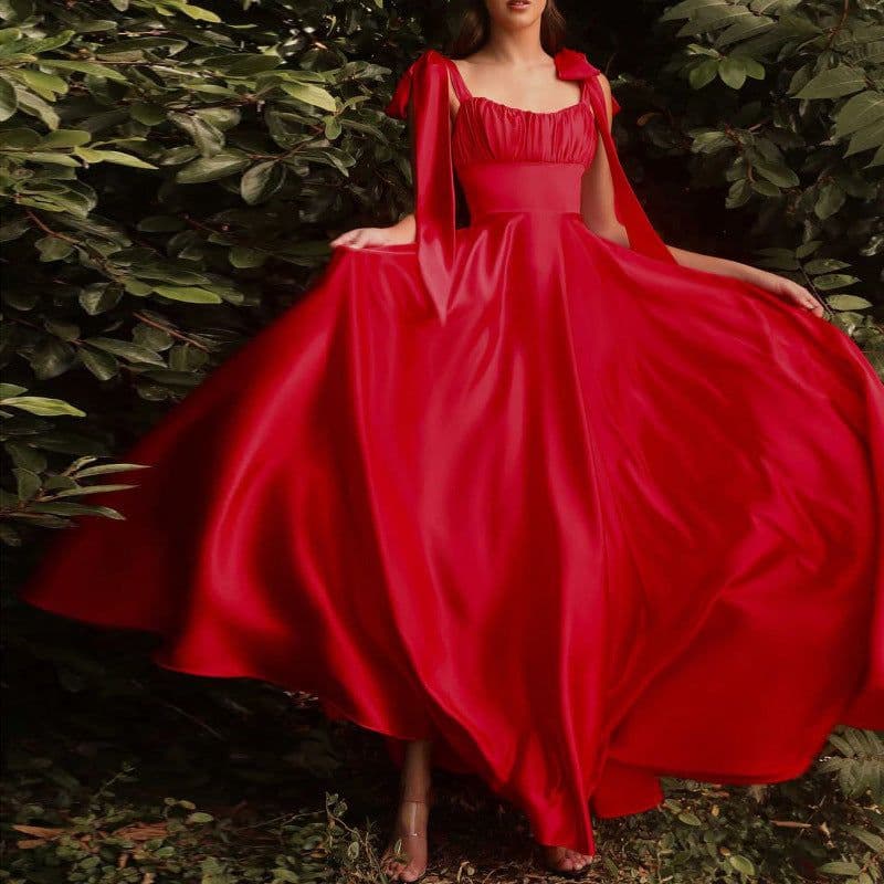image-Fashion Sleeveless Camisole Gown Bridesmaid Evening Dress Dress Women