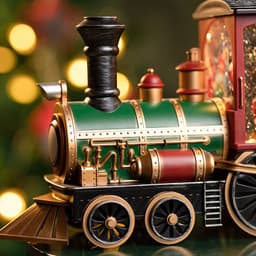 image-Christmas Train Music Box Snow Crystal Ball Children's Toys