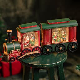 image-Christmas Train Music Box Snow Crystal Ball Children's Toys